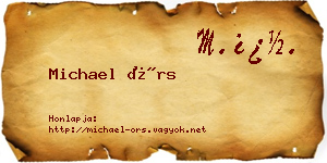 Michael Örs névjegykártya